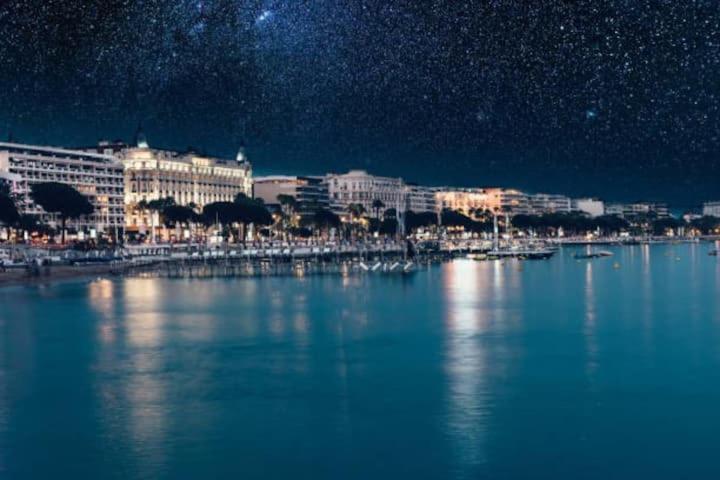 Cannes Plage 2Mn/45M2/Vue Mer/Inernet/Clim/Parking Prive Exterior foto